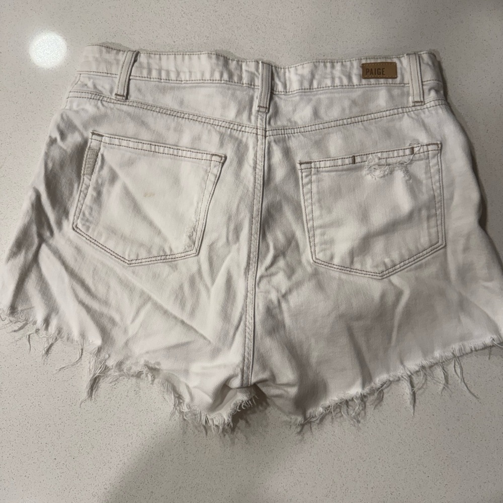 Paige White Denim Women Shorts size 28